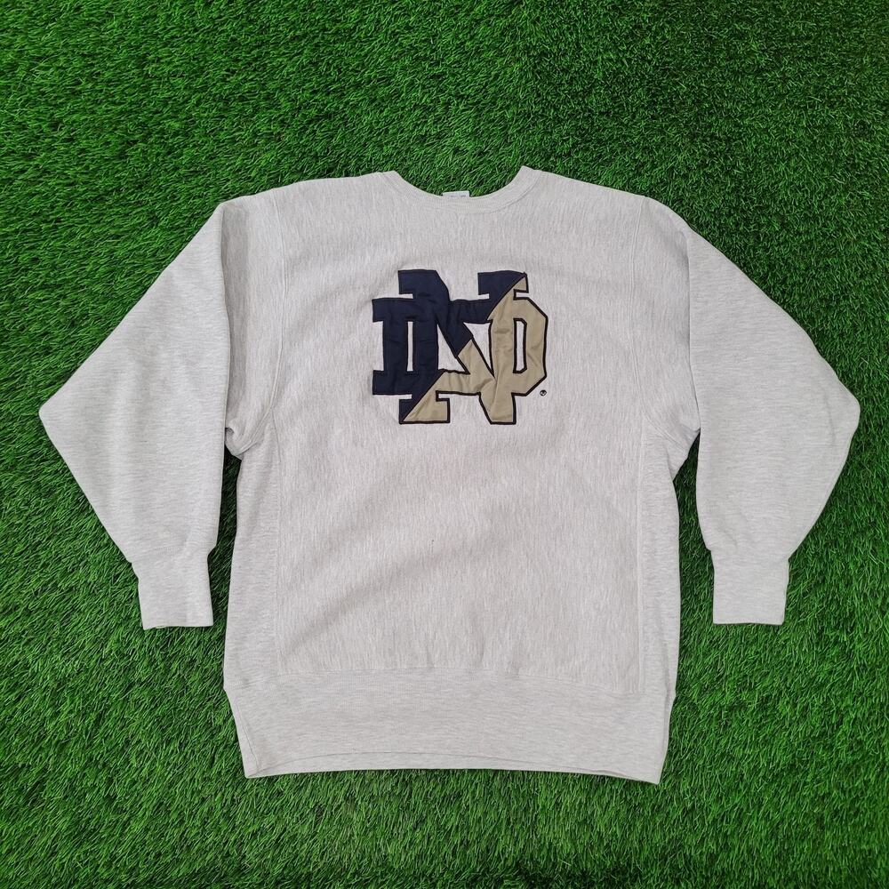 VTG Champion Reverse Weave Notre-Dame Sweatshirt L/XL Heavyweight